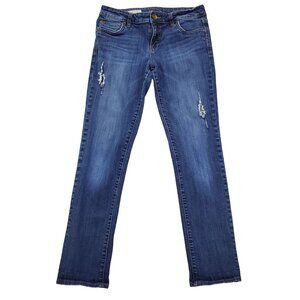 Womens 4 Boyfriend Jeans Distressed Medium Wash Kut from the Kloth Casual Denim